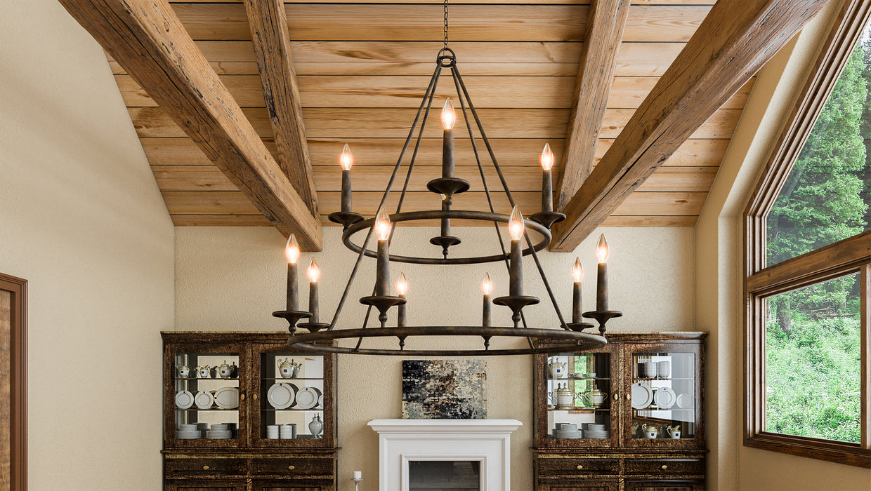 Quoizel VYR5012ML 12 Light Chandelier, Malaga
