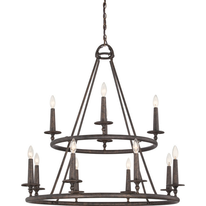 Quoizel VYR5012ML 12 Light Chandelier, Malaga