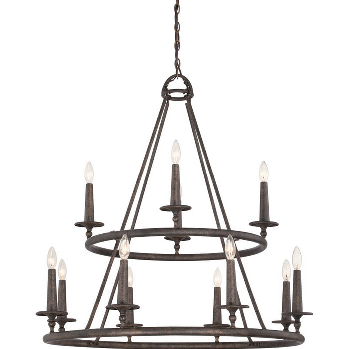 Quoizel VYR5012ML 12 Light Chandelier, Malaga