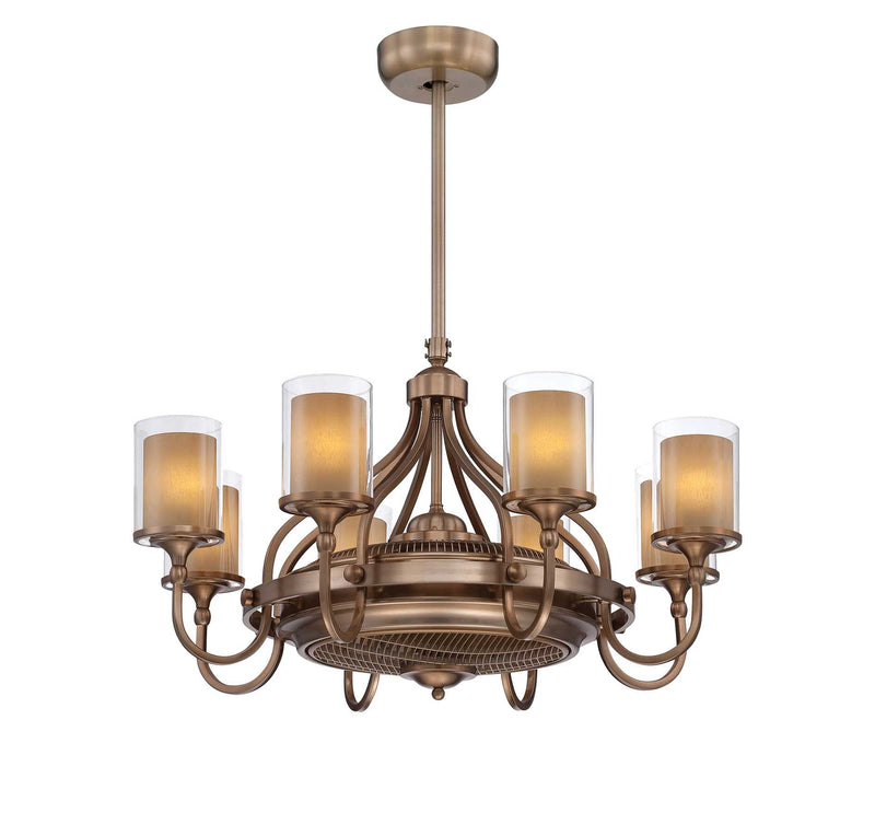 Savoy House 36-329-FD-21 Eight Light Fan D'lier, Burnished Russet