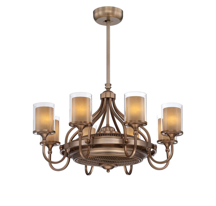 Savoy House 36-329-FD-21 Eight Light Fan D'lier, Burnished Russet
