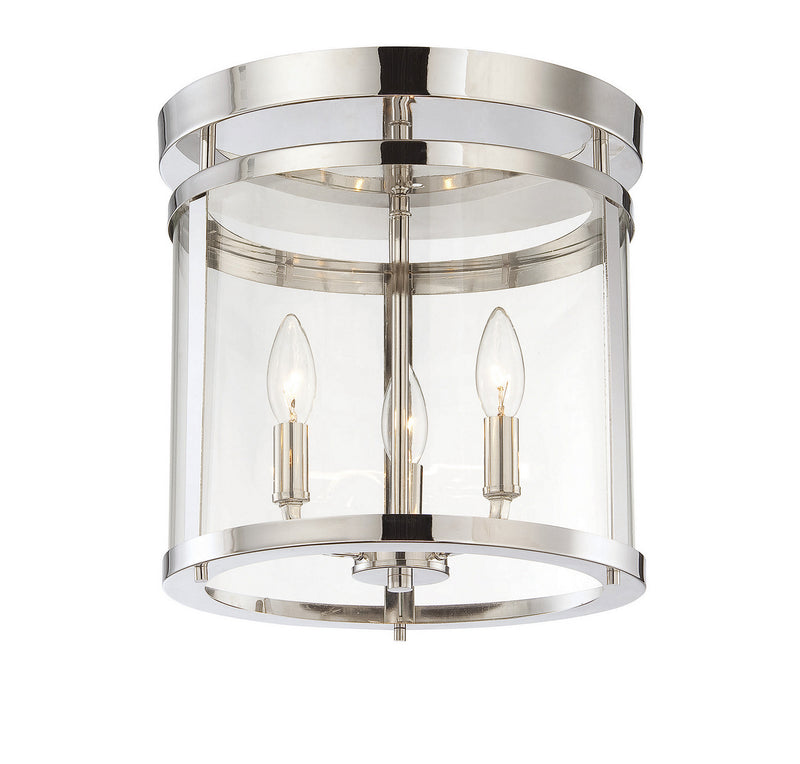 Savoy House 6-1043-3-109 Three Light Semi-Flush Mount, Polished Nickel