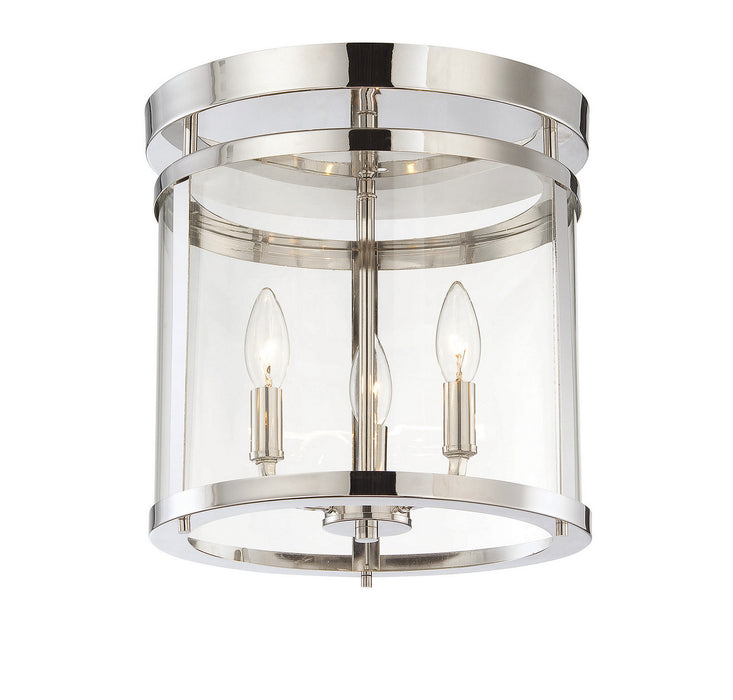 Savoy House 6-1043-3-109 Three Light Semi-Flush Mount, Polished Nickel
