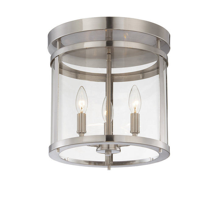 Savoy House 6-1043-3-SN Three Light Semi-Flush Mount, Satin Nickel