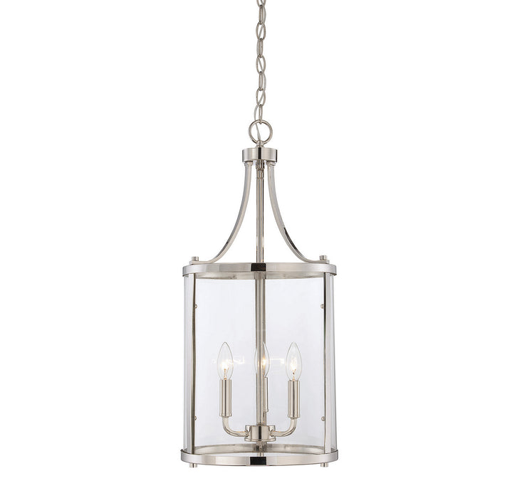 Savoy House 7-1040-3-109 Three Light Foyer Pendant, Polished Nickel