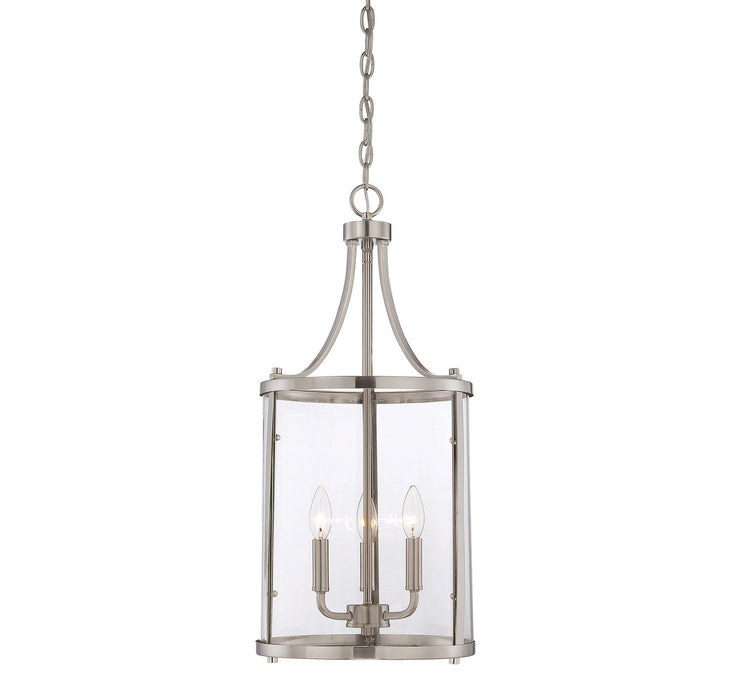Savoy House 7-1040-3-SN Three Light Foyer Pendant, Satin Nickel