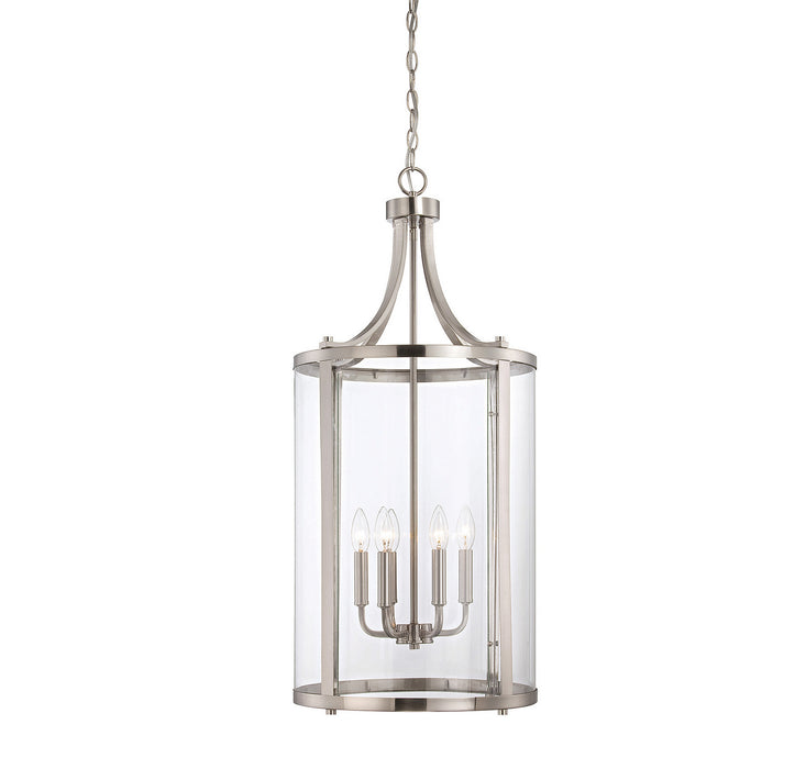 Savoy House 7-1041-6-SN Six Light Foyer Lantern, Satin Nickel