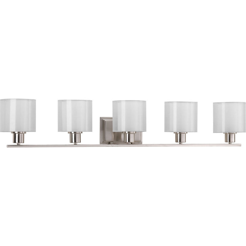 Progress Lighting P2081-09 Five Light Bath, Brushed Nickel