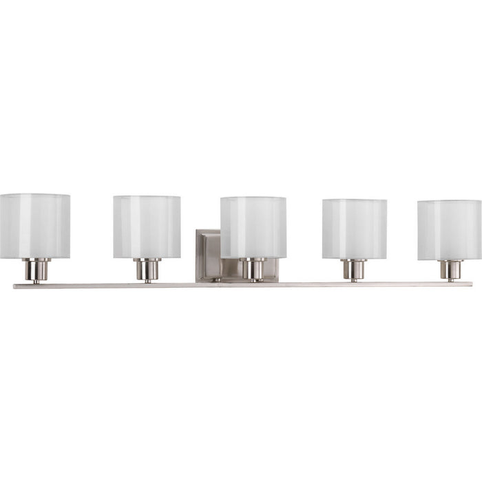 Progress Lighting P2081-09 Five Light Bath, Brushed Nickel