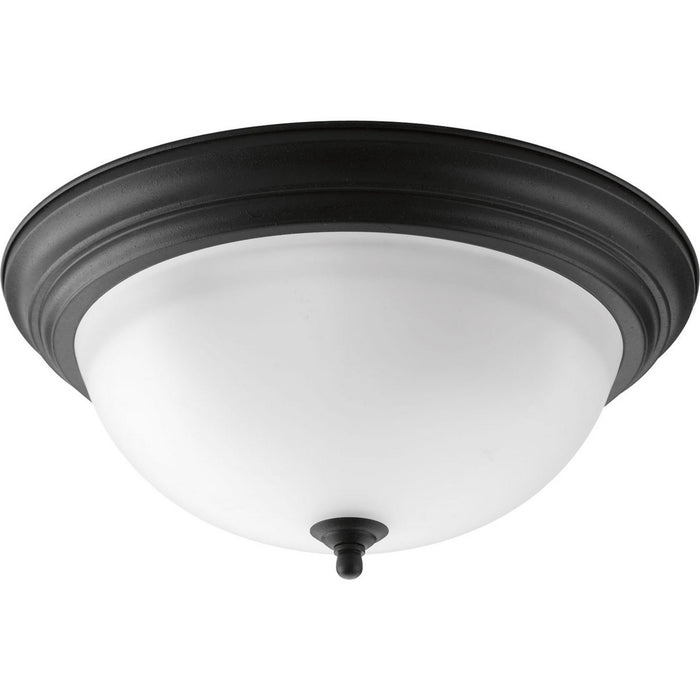 Progress Lighting P3926-80 Three Light Flush Mount, Forged Black