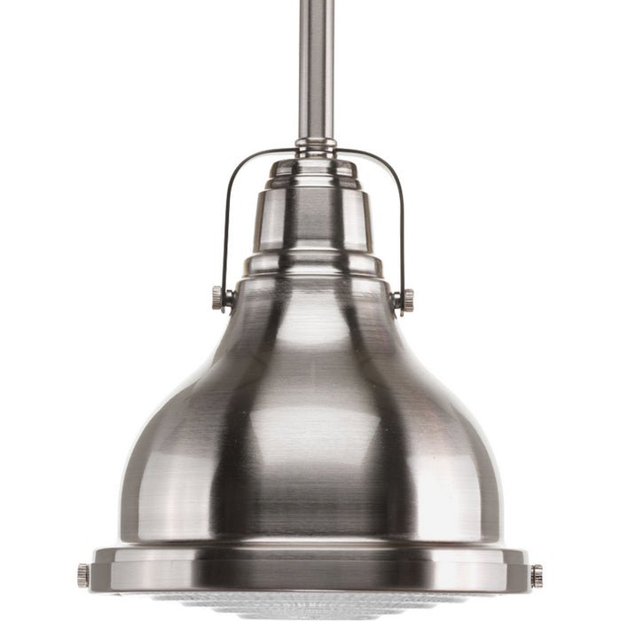 Progress Lighting P5050-09 One Light Mini Pendant, Brushed Nickel
