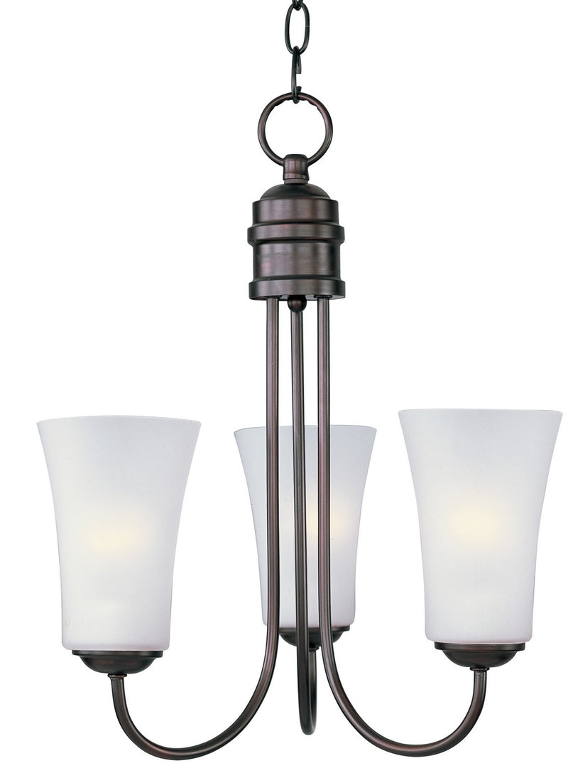Maxim 10043FTOI Three Light Chandelier, Oil Rubbed Bronze
