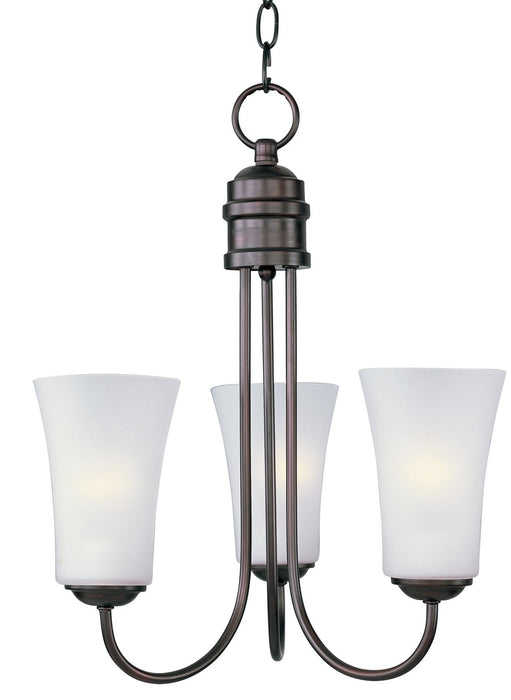 Maxim 10043FTOI Three Light Chandelier, Oil Rubbed Bronze