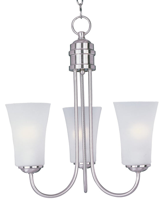Maxim 10043FTSN Three Light Chandelier, Satin Nickel