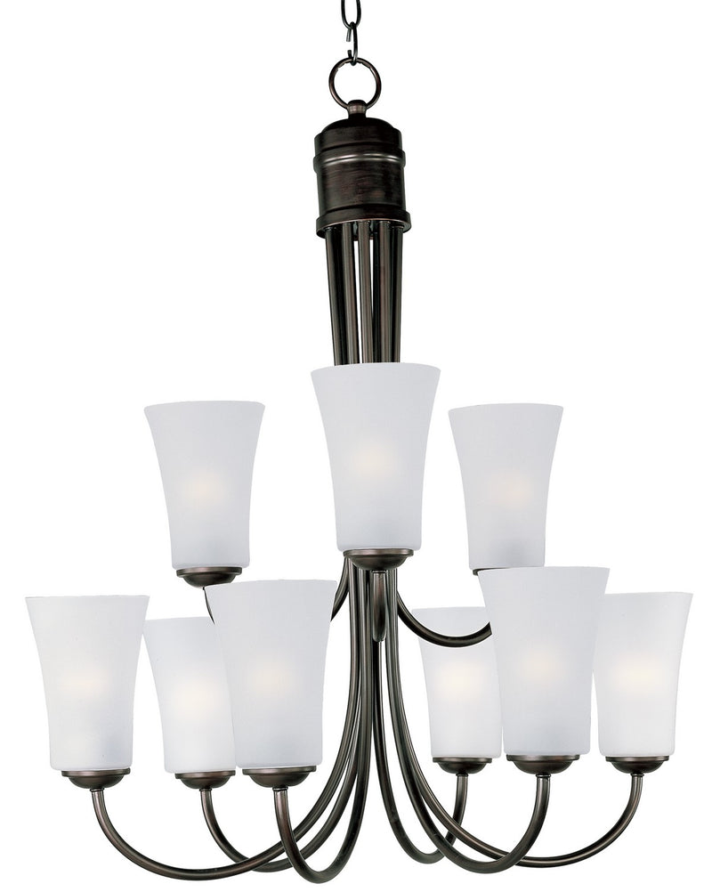 Maxim 10046FTOI Nine Light Chandelier, Oil Rubbed Bronze