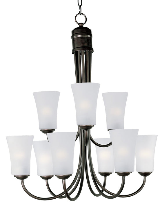 Maxim 10046FTOI Nine Light Chandelier, Oil Rubbed Bronze