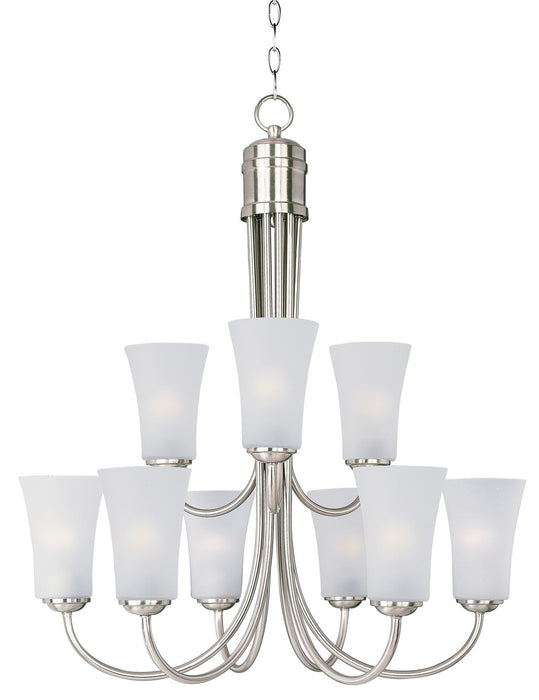 Maxim 10046FTSN Nine Light Chandelier, Satin Nickel