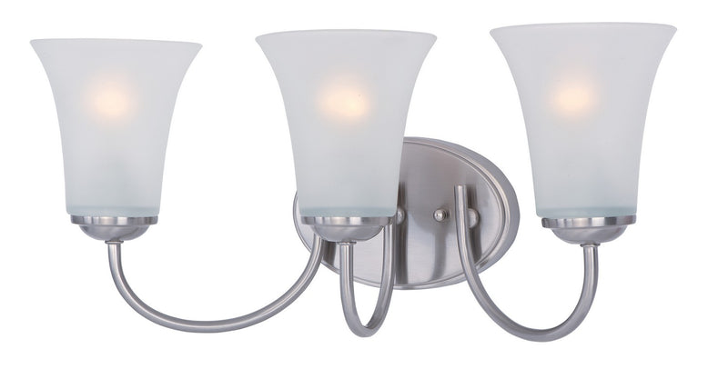 Maxim 10053FTSN Three Light Bath Vanity, Satin Nickel