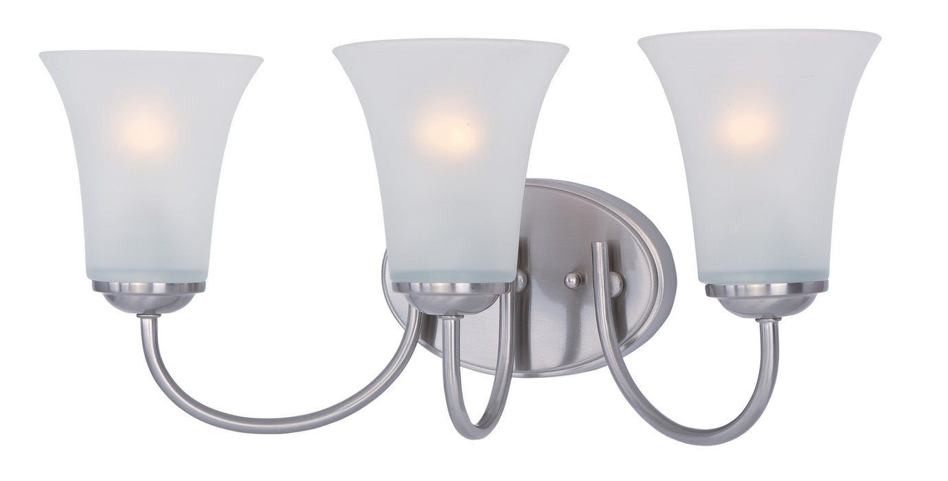 Maxim 10053FTSN Three Light Bath Vanity, Satin Nickel