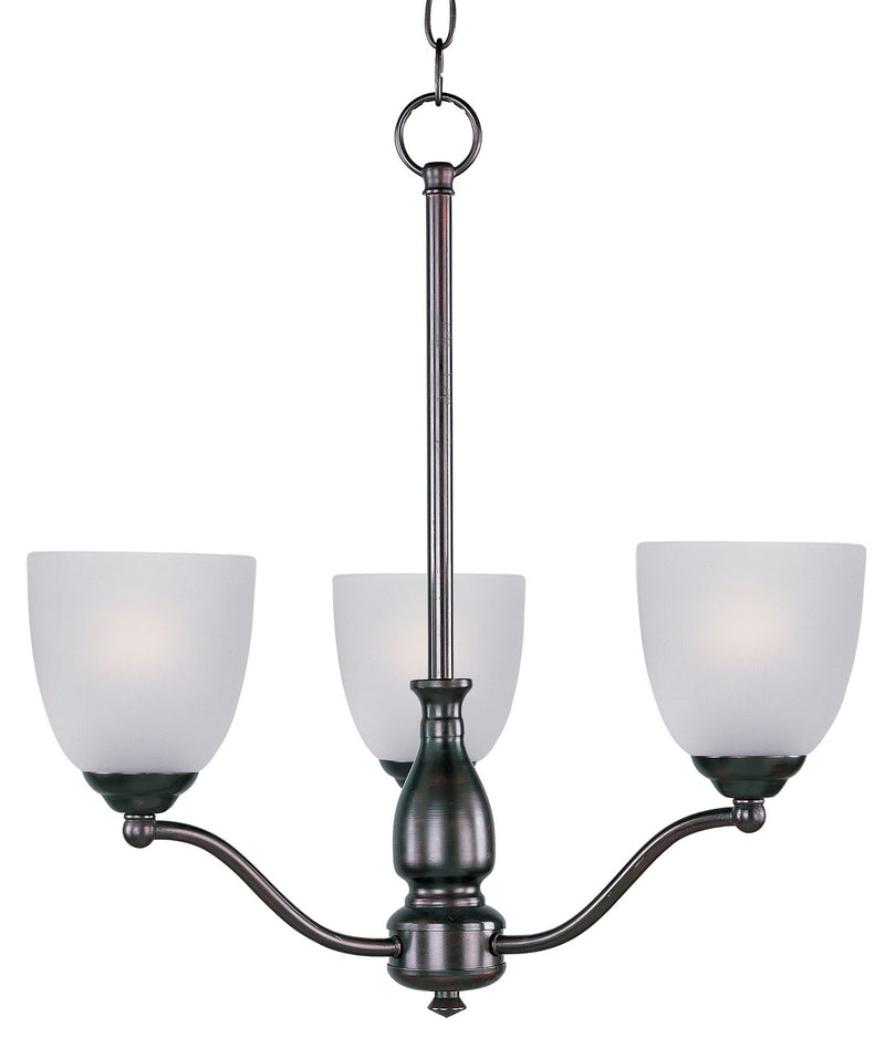 Maxim 10064FTOI Three Light Chandelier, Oil Rubbed Bronze