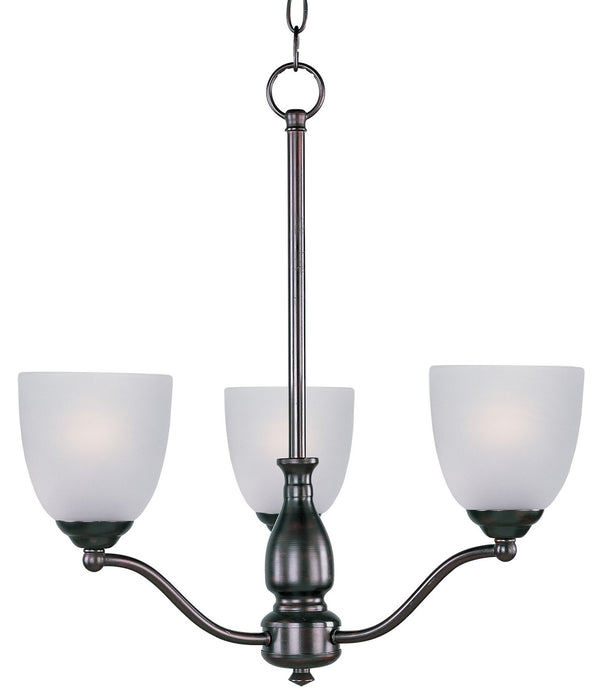 Maxim 10064FTOI Three Light Chandelier, Oil Rubbed Bronze