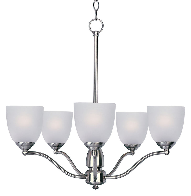 Maxim 10065FTSN Five Light Chandelier, Satin Nickel