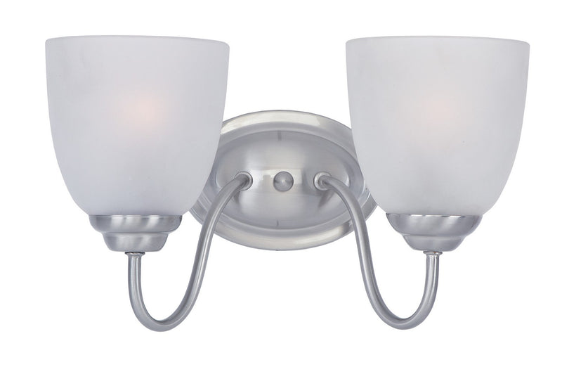 Maxim 10072FTSN Two Light Bath Vanity, Satin Nickel