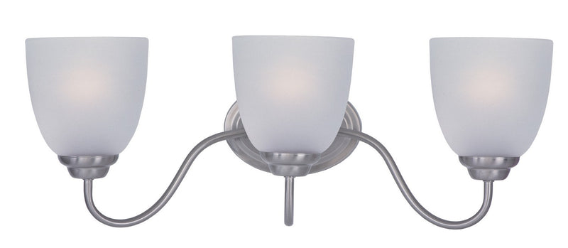 Maxim 10073FTSN Three Light Bath Vanity, Satin Nickel