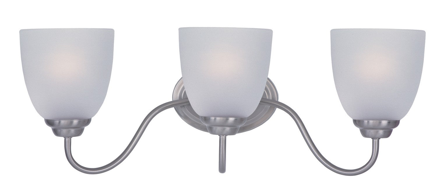 Maxim 10073FTSN Three Light Bath Vanity, Satin Nickel