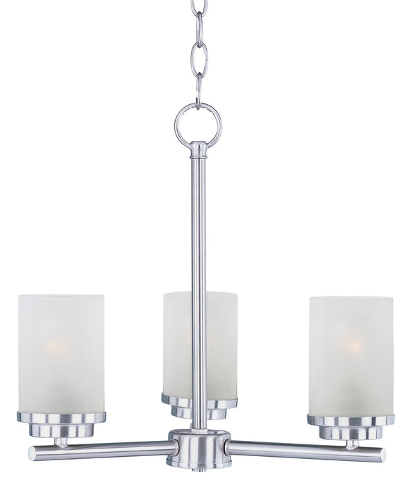 Maxim 10203FTSN Three Light Chandelier, Satin Nickel