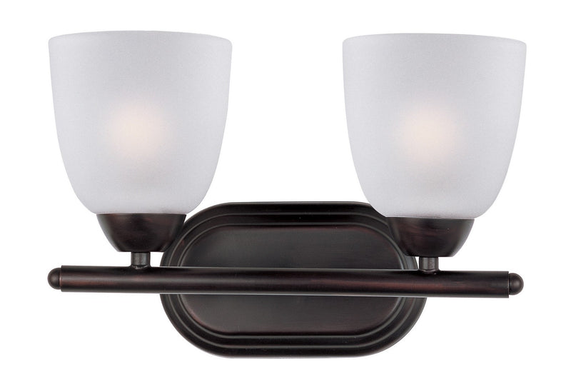 Maxim 11312FTOI Two Light Bath Vanity, Oil Rubbed Bronze