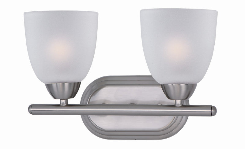 Maxim 11312FTSN Two Light Bath Vanity, Satin Nickel