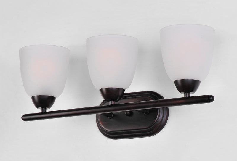 Maxim 11313FTOI Three Light Bath Vanity, Oil Rubbed Bronze