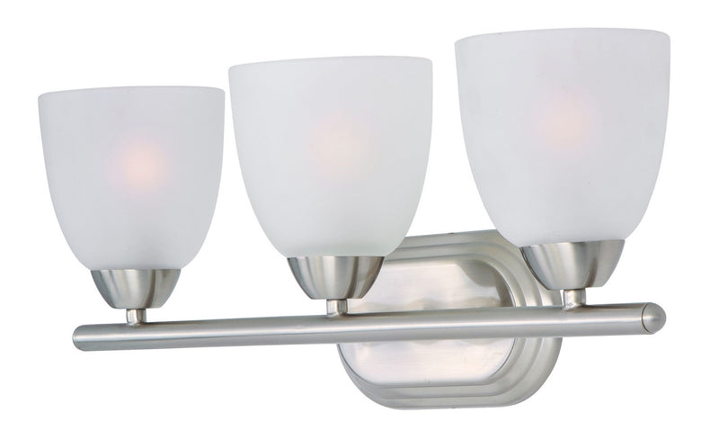 Maxim 11313FTSN Three Light Bath Vanity, Satin Nickel