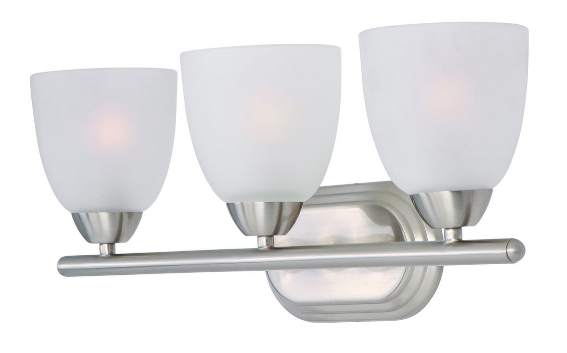 Maxim 11313FTSN Three Light Bath Vanity, Satin Nickel
