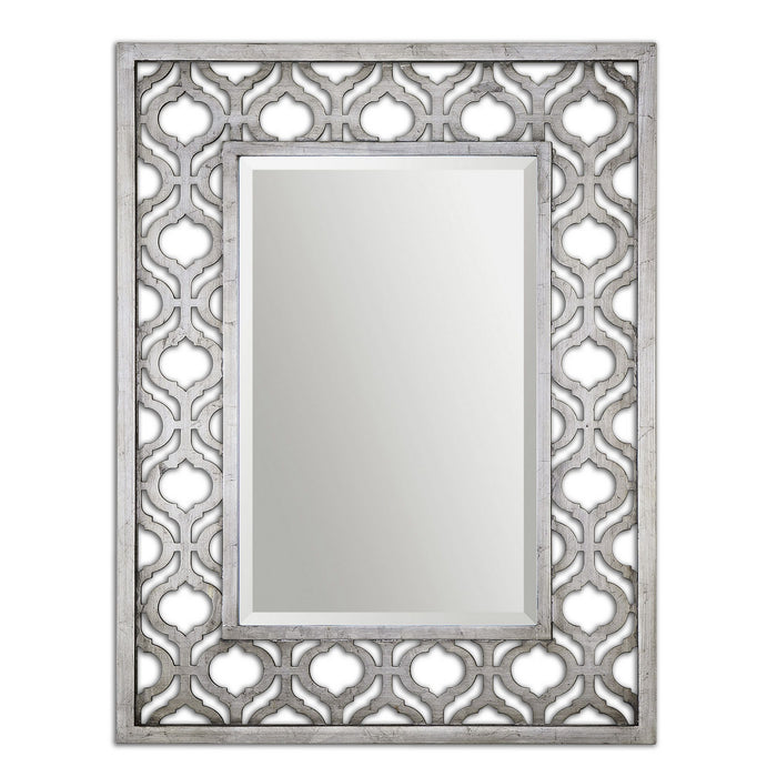 Uttermost 13863 Mirror, Antiqued Silver Leaf w/Black