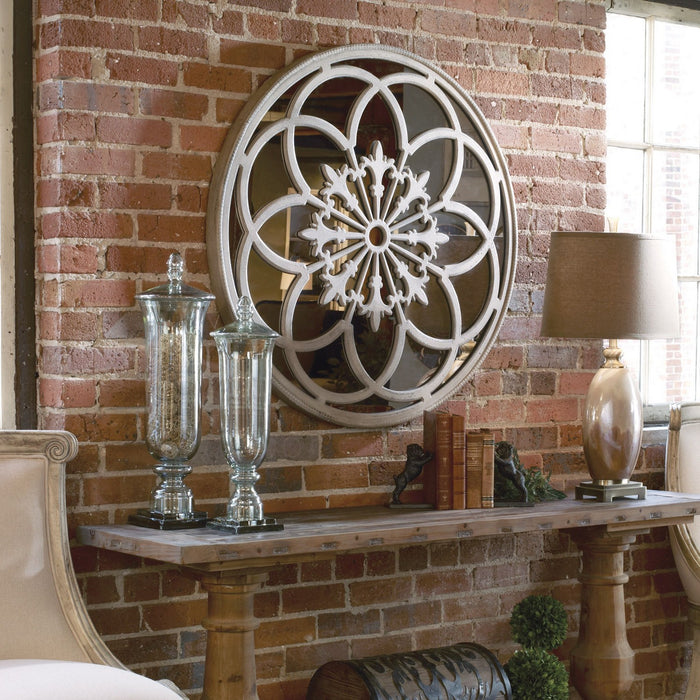 Uttermost 13868 Mirror, Aged White