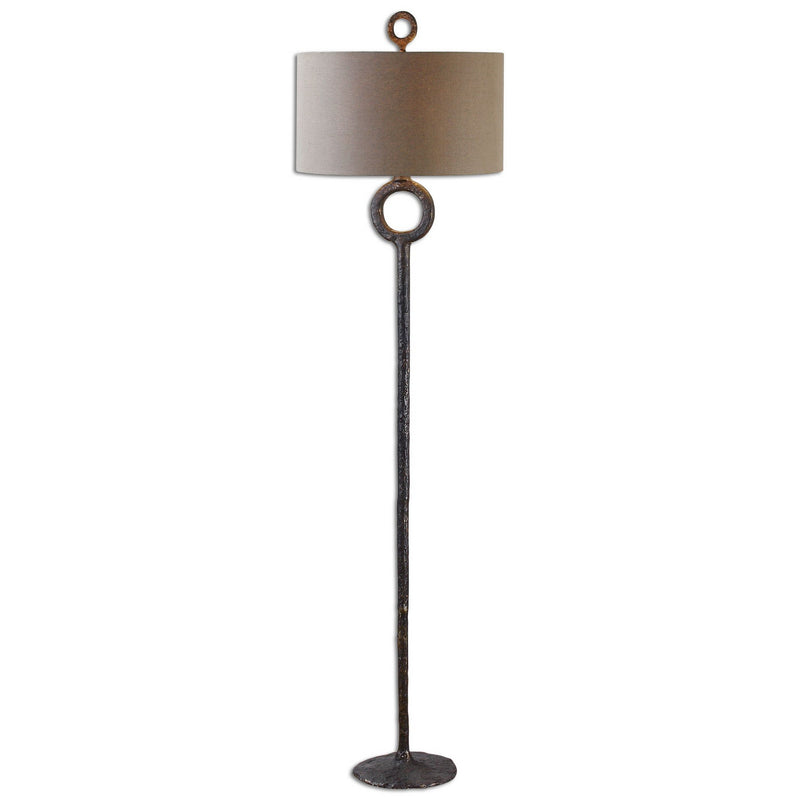 Uttermost 28633 One Light Floor Lamp, Aged Rust Bronze