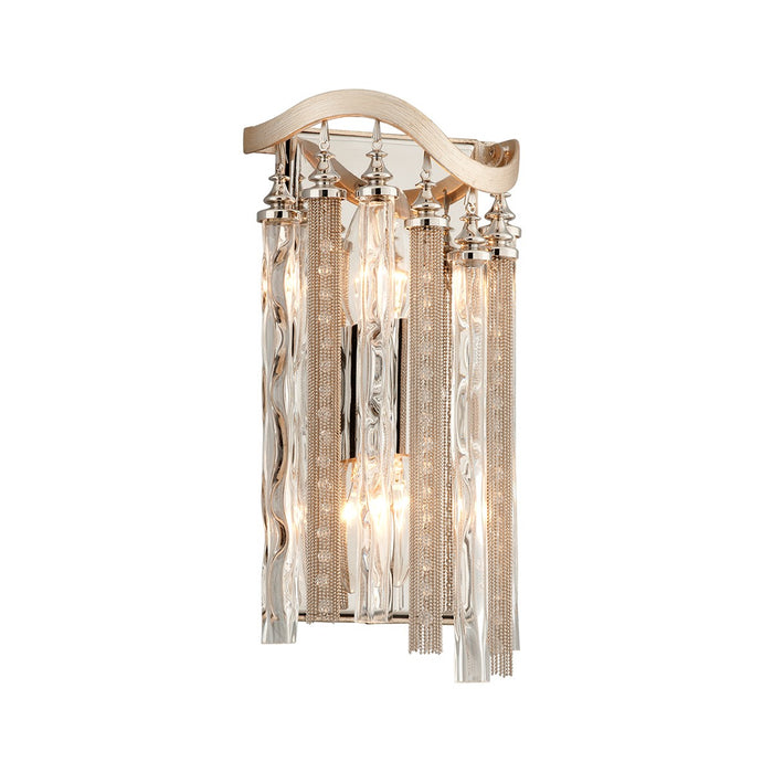 Corbett Lighting 176-13-WSL Two Light Wall Sconce, Warm Silver Leaf