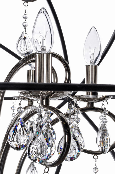 Maxim 25140ARPN Three Light Pendant, Anthracite / Polished Nickel