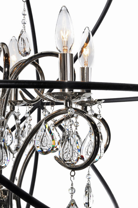 Maxim 25140ARPN Three Light Pendant, Anthracite / Polished Nickel
