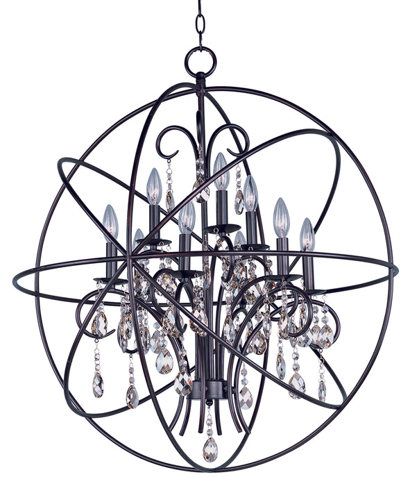 Maxim 25145OI Nine Light Pendant, Oil Rubbed Bronze
