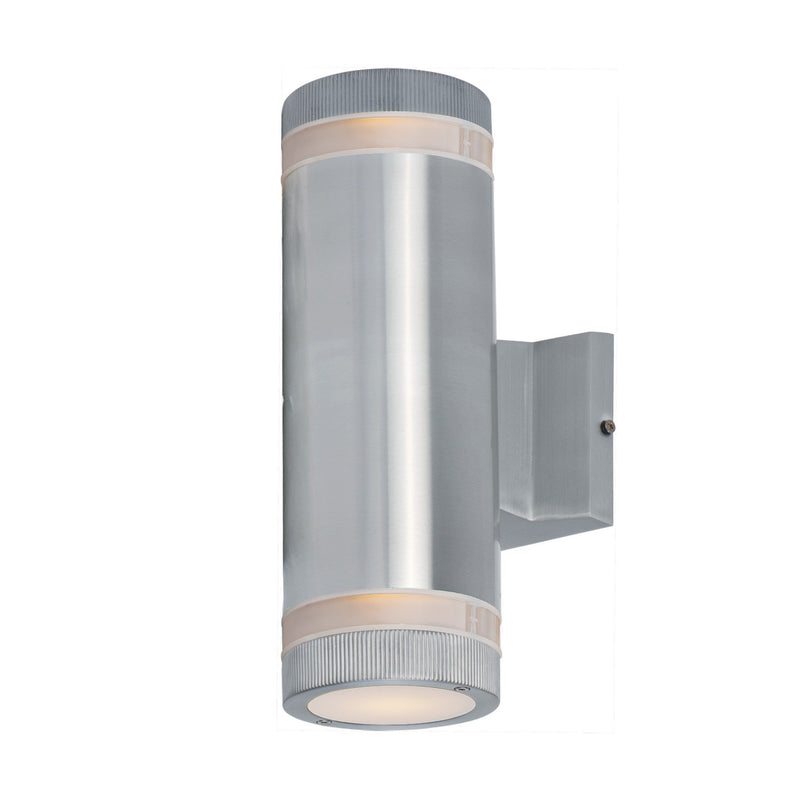 Maxim 6112AL Two Light Outdoor Wall Lantern, Brushed Aluminum