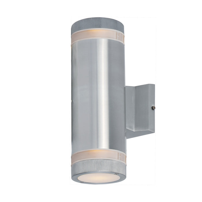 Maxim 6112AL Two Light Outdoor Wall Lantern, Brushed Aluminum