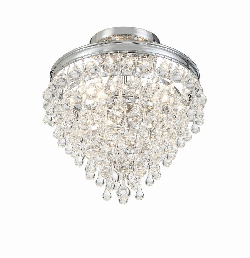 Crystorama 130-CH_CEILING Three Light Semi Flush Mount, Polished Chrome