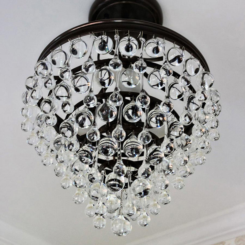 Crystorama 130-VZ_CEILING Three Light Semi Flush Mount, Vibrant Bronze