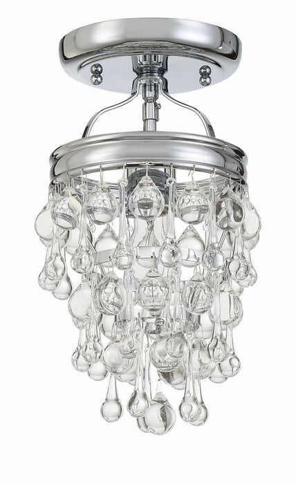Crystorama 131-CH_CEILING One Light Semi Flush Mount, Polished Chrome