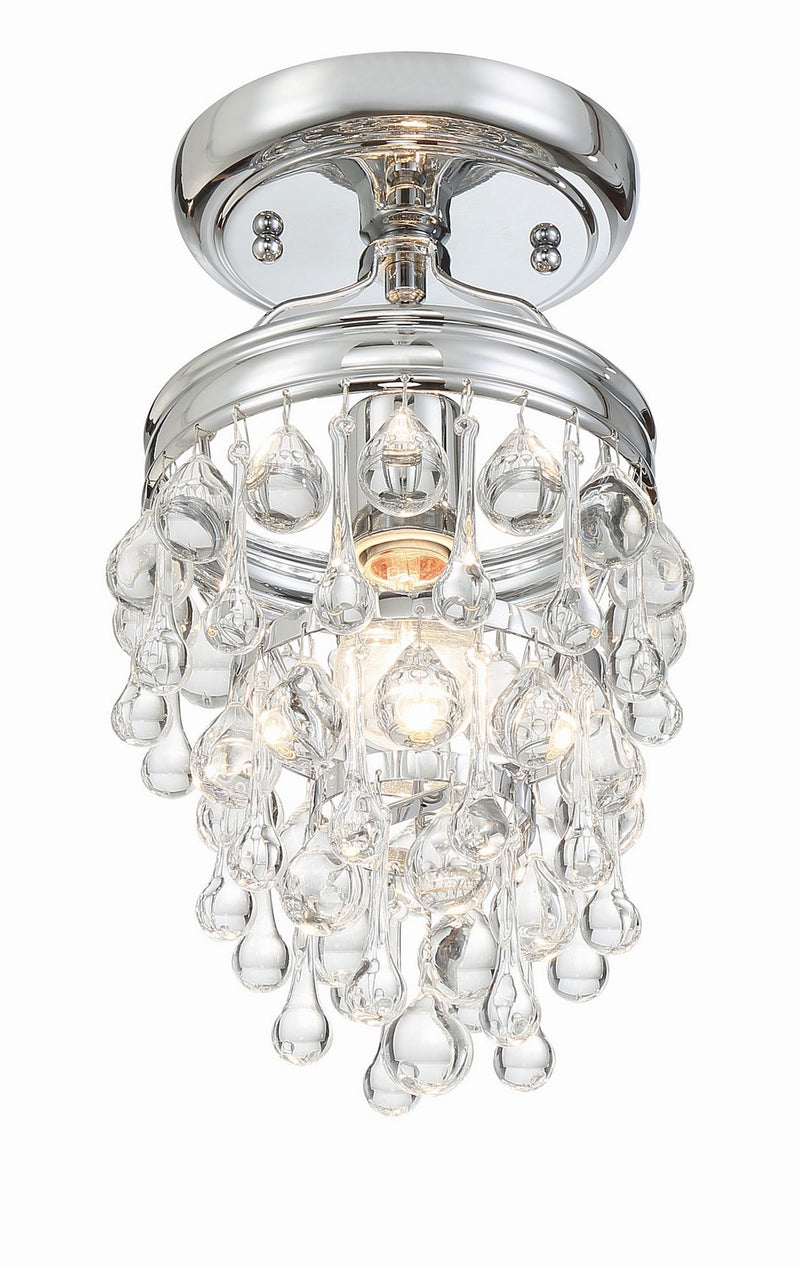Crystorama 131-CH_CEILING One Light Semi Flush Mount, Polished Chrome