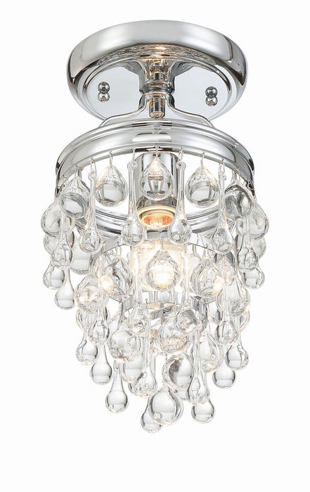 Crystorama 131-CH_CEILING One Light Semi Flush Mount, Polished Chrome