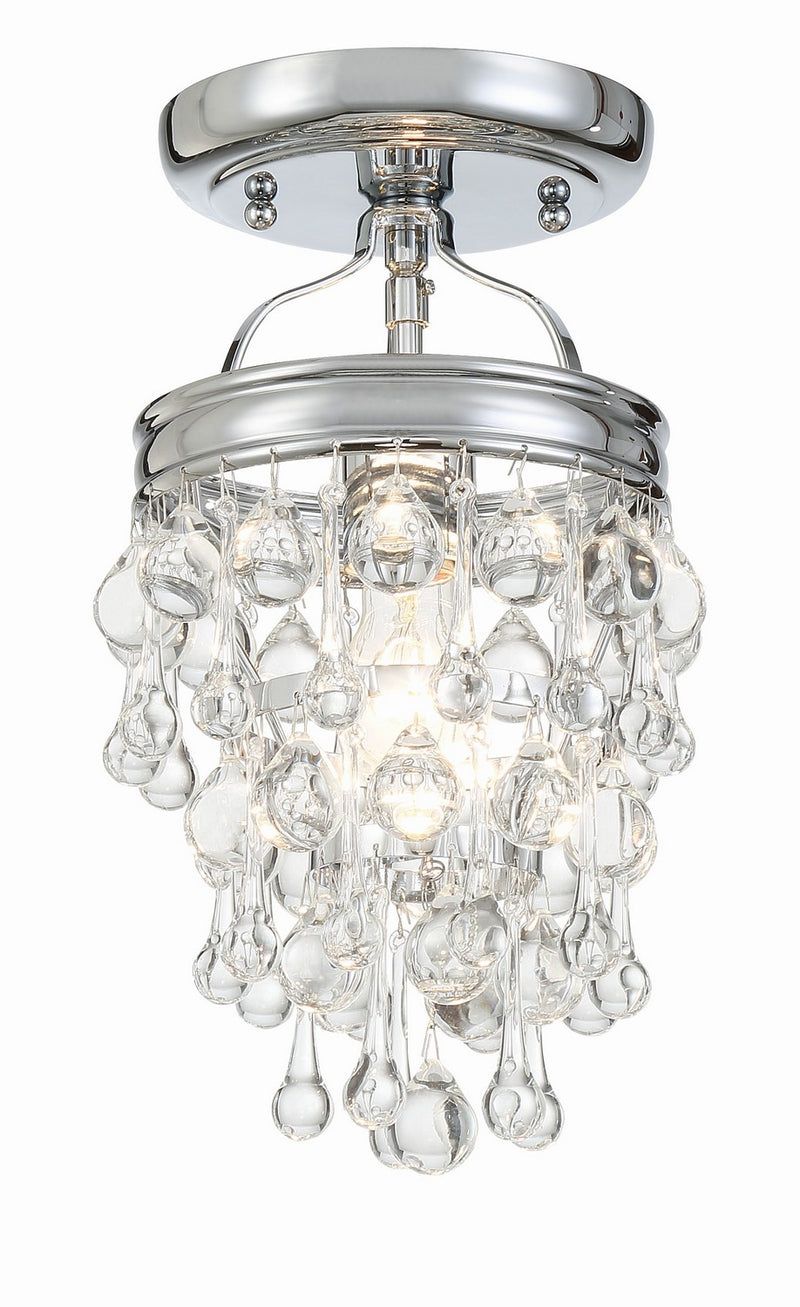 Crystorama 131-CH_CEILING One Light Semi Flush Mount, Polished Chrome